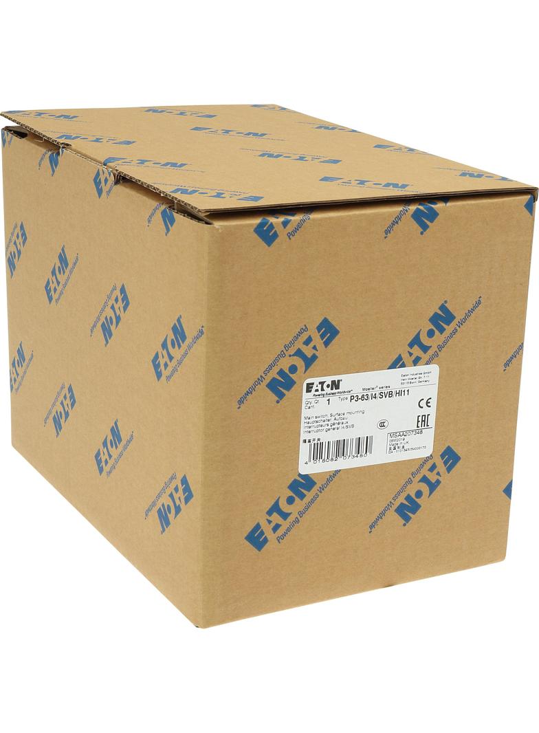 Łącznik krzywkowy 0-1 3P 63A 1Z 1R w obudowie IP65 P3-63/I4/SVB/HI11 207348 EATON