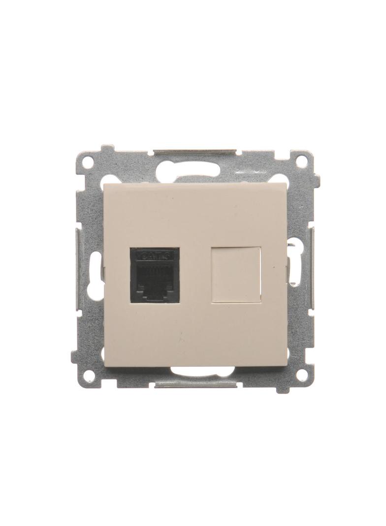 Simon 54 Gniazdo telefoniczne pojedyncze RJ12 kremowy DT1.01/41 KONTAKT