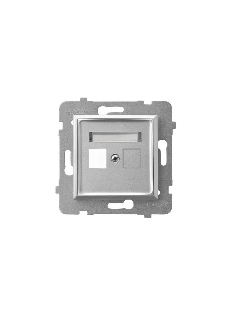 ARIA Obudowa gniazda pojedynczego typu Keystone prosta kolor srebro GPK-1U/p/18 OSPEL