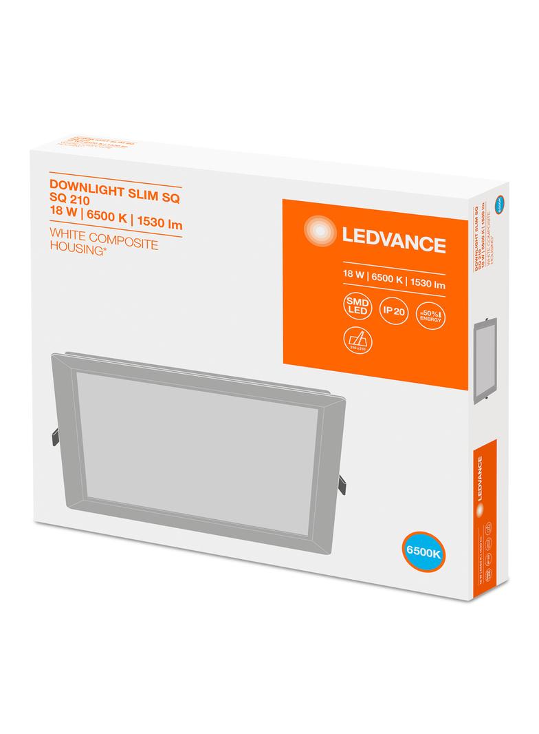 Oprawa DOWNLIGHT SLIM SQUARE 210 18W 6500K WT IP20
