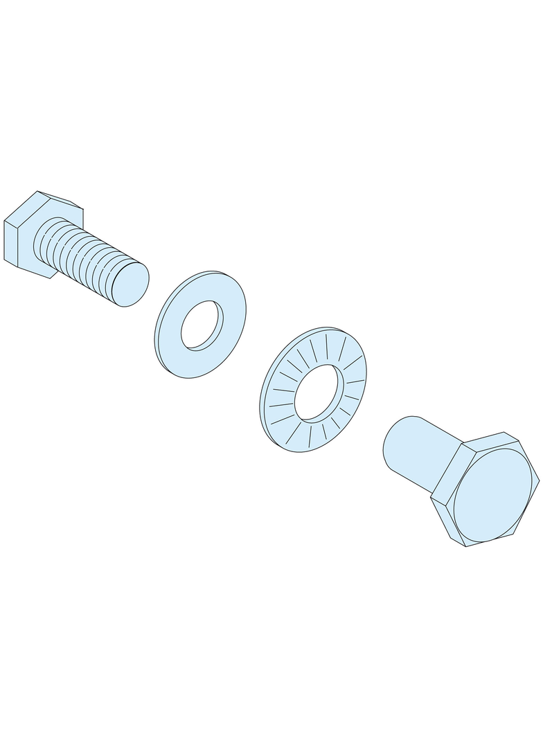 Rozdzielnice PrismaSet, śruby do pionowych/poziomych połączeń szynowych 20 sztuk