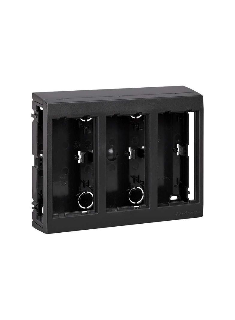 Simon Connect Obudowa natynkowa 3-modułowa 6x K45 szary grafit