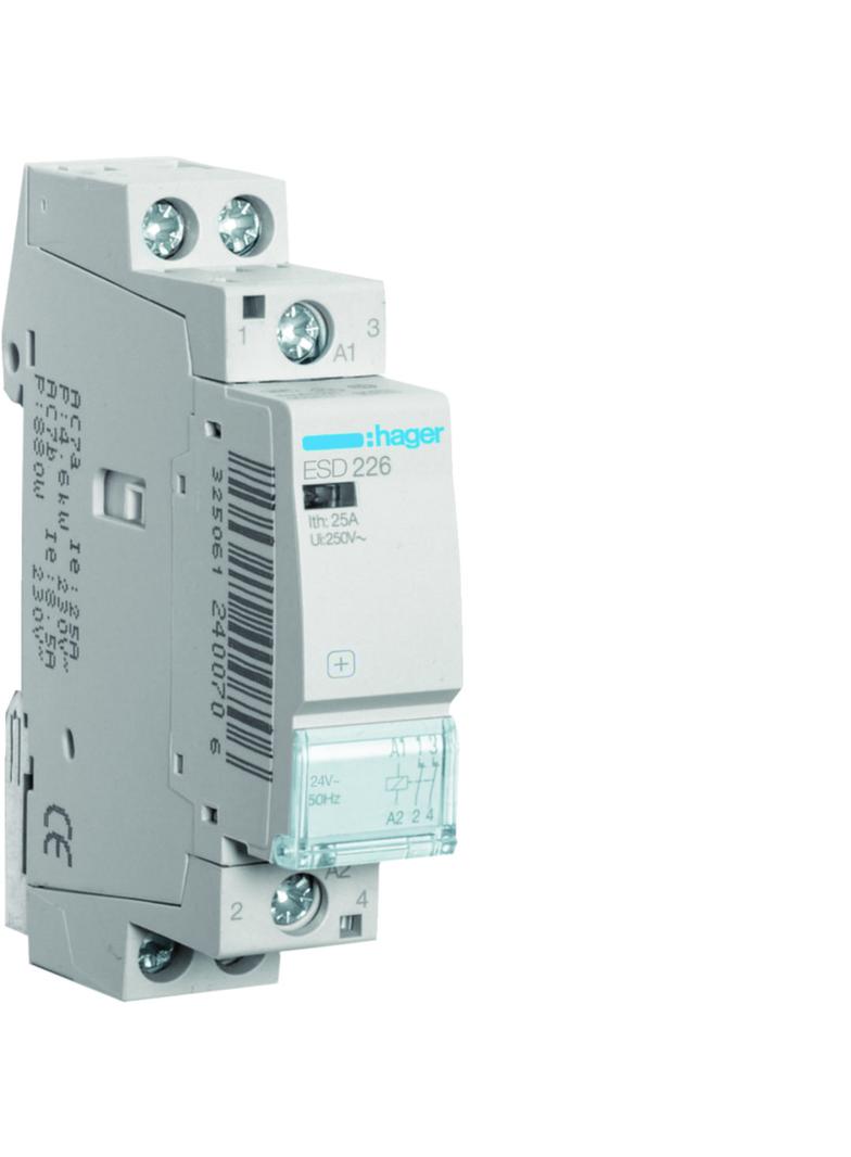 Stycznik modułowy 24V AC 2R 25A AC-7A B ESD226 HAGER