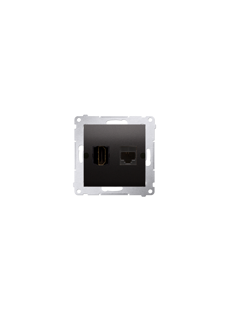 Simon 54 Gniazdo HDMI + RJ45 kat.6. antracyt DGHRJ45.01/48 KONTAKT