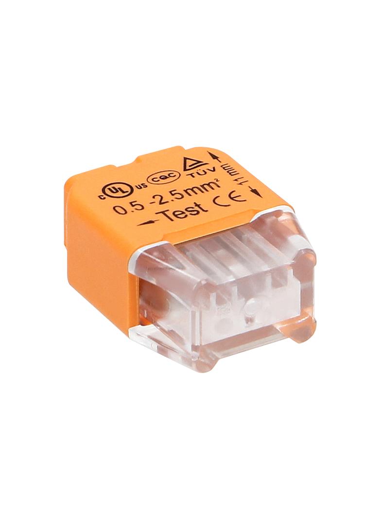 Złączka instalacyjna wciskana 2-przewodowa; na drut 0,75-2,5mm2; IEC 300V/24A; Blister 10 szt. OR-SZ