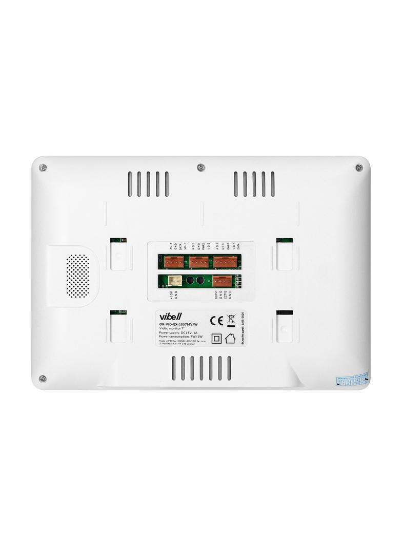 Wideo monitor bezsłuchawkowy kolorowy LCD 7” do zastosowania w systemach VIBELL biały OR-VID-EX-1057