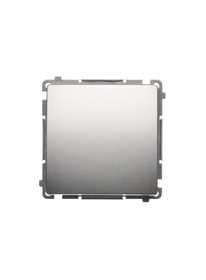 Simon Basic Przycisk światło 10A 250V szybkozłączka srebrny mat BMS1.01/43 KONTAKT