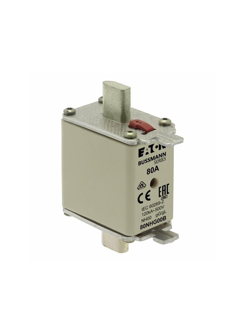 0NH FUSE 80AMP 500V gG SIZE NH00 DUAL IND Wkładka NH00 80A 500V GL/GG podwójny wskaźnik 80NHG00B EAT