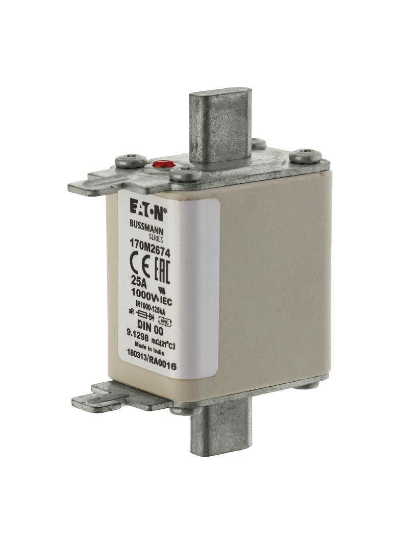 25A 1000V aR DIN 00 TYPE T FUSE Wkładka szybka 25A AC 1000V DIN 00 aR DIN IEC nieizolowane 170M2674