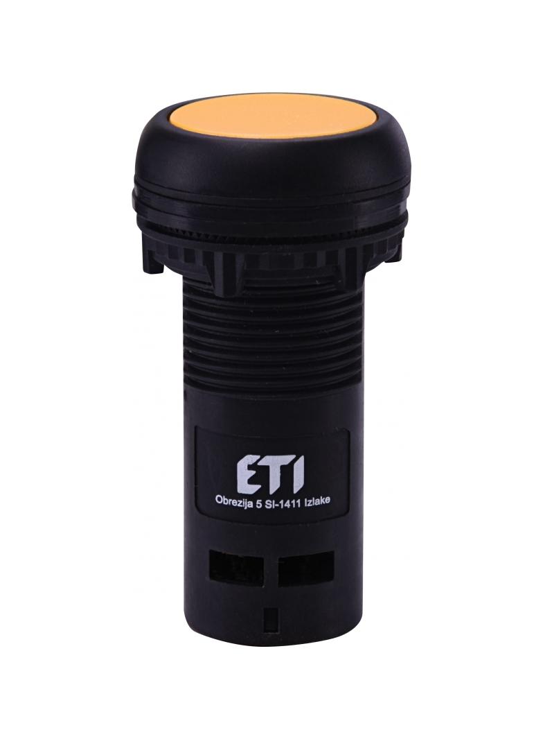 ECF-01-Y - Przycisk kompaktowy z guzikiem krytym, 1NC, Żółty