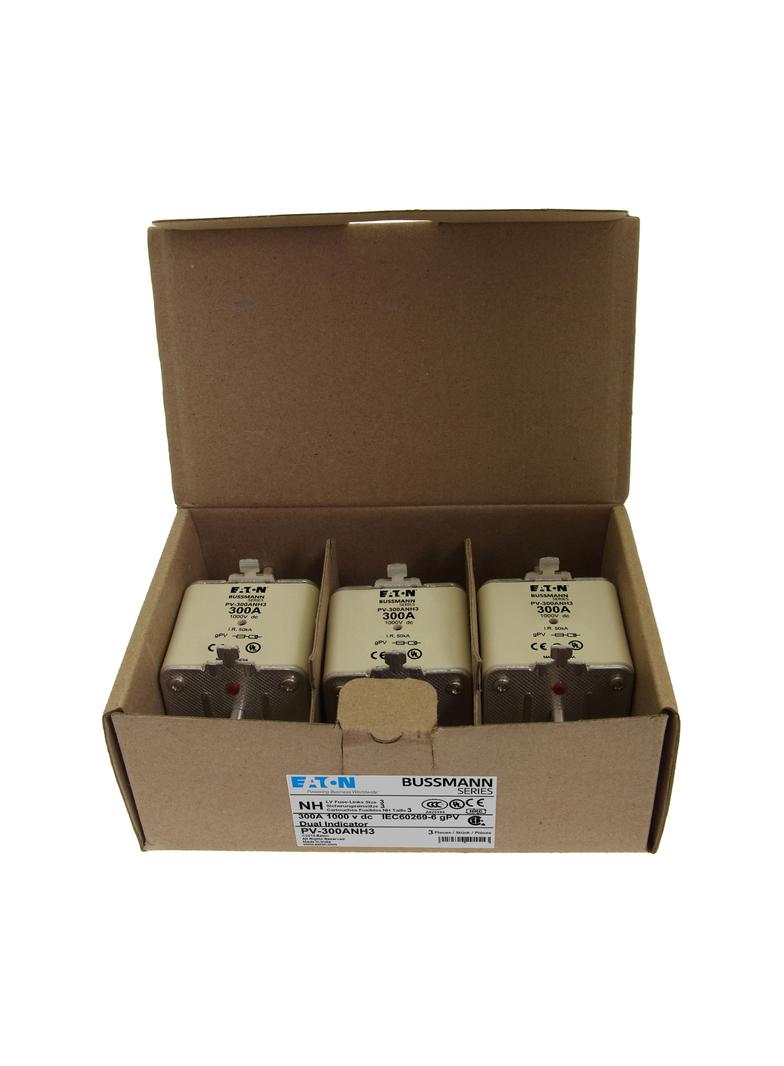 PV-300ANH3 Wkładka PV NH 300A 1000V DC PV rozmiar 3 podwójny wskaźnik PV-300ANH3 EATON