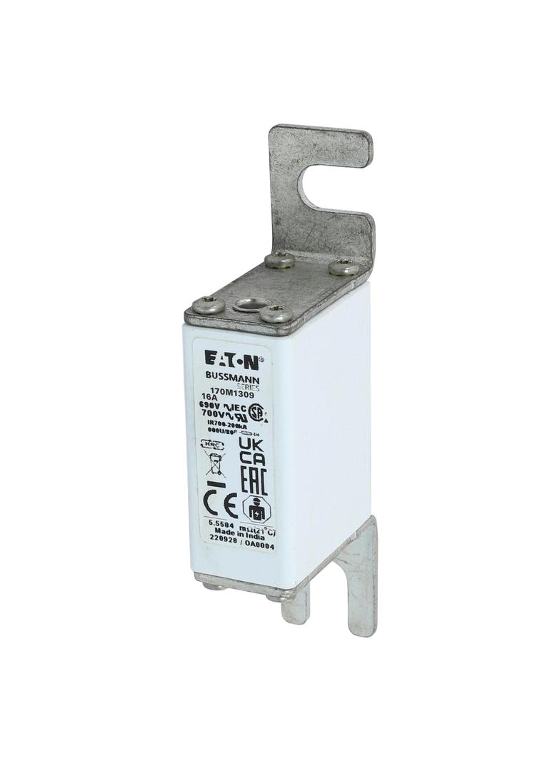 16A 690V IEC gR 000U/80 SQUARE BODY FUSE Wkładka szybka 16A AC 690V DIN 000 21x40x100 mm, 170M1309 E
