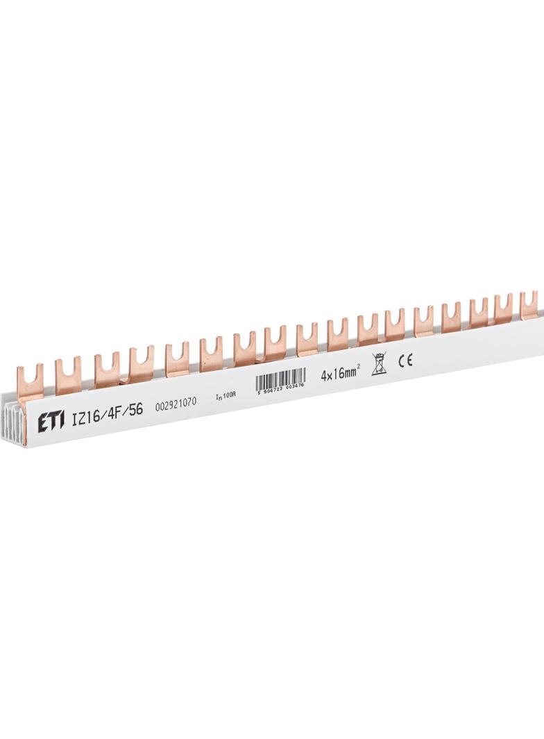 Szyna łączeniowa widełkowa 4P 100A 16mm2 (56 mod.) IZ16/4F/56 002921070 ETI