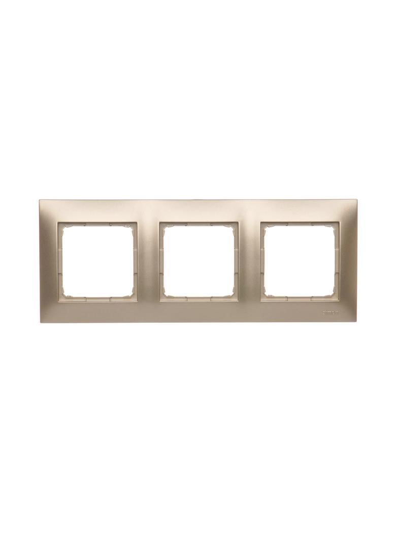 Simon 54 Premium Ramka 3-krotna PREMIUM IP20 / IP44 złoty mat DR3/44 KONTAKT