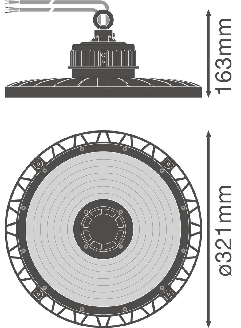 Oprawa HIGH BAY DALI 155W 4000K 110DEG IP65