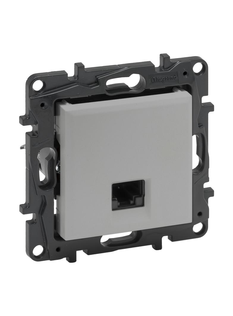 Niloe Step - Gniazdo Rj45 Kat. 6A Utp- Kolor Aluminium 863367 LEGRAND