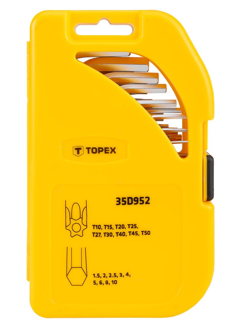Klucze sześciokątne i Torx, zestaw 18 szt.