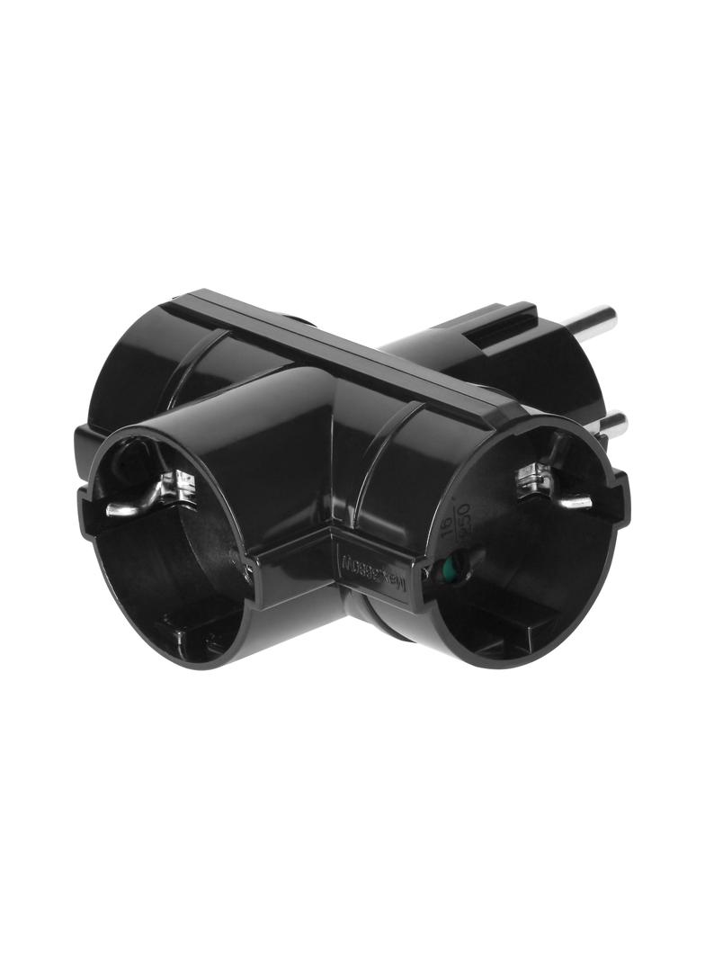Rozgałęźnik 3x2P+Z (Schuko) czarny OR-AE-13184(GS)/B ORNO