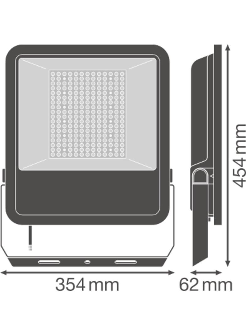 Naświetlacz FLOOD LED AREA 145W 840 ASYM 48x92 black