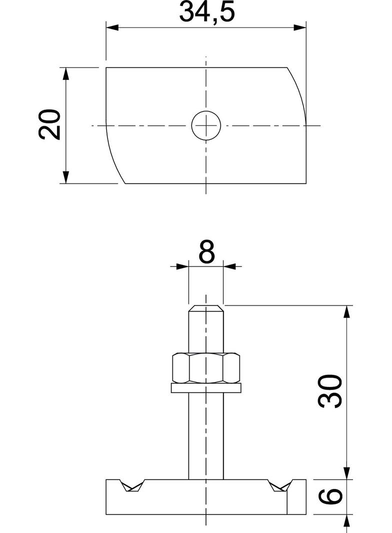 MS41HB M8x30 ZL Śruba z łbem młoteczkowym