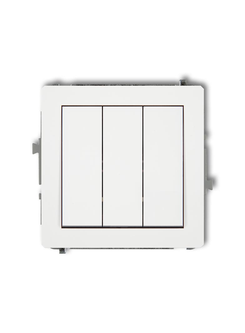 DECO Mechanizm łącznika potrójnego biały mat