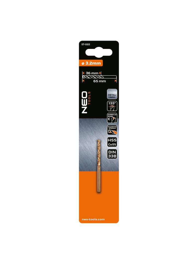 Wiertło do metalu HSS-Co, 3.2 mm