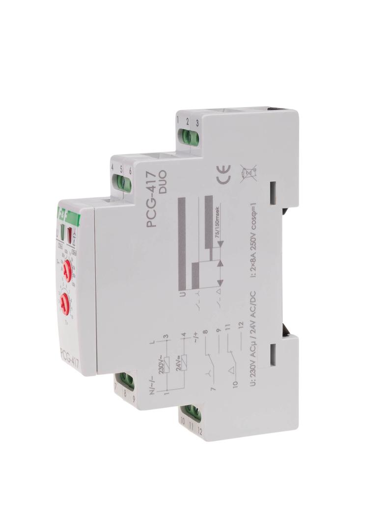 Przekaźnik czasowy PCG-417 styki: 2NO PCG-417DUO F&F
