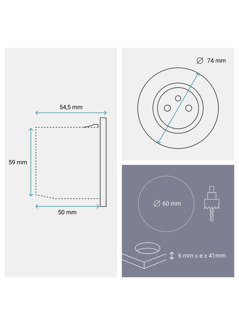 INCARA: DISQ 60 - 2P+Z - 2,0 M-BIAŁY, Legrand