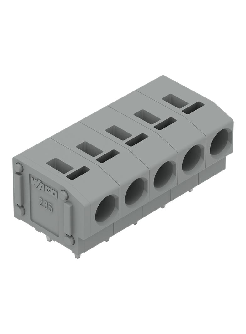 Listwa zaciskowa do płytek drukowanych 5-biegunowa szara raster 5/5,08mm /45szt./ 235-405/333-000 WAGO