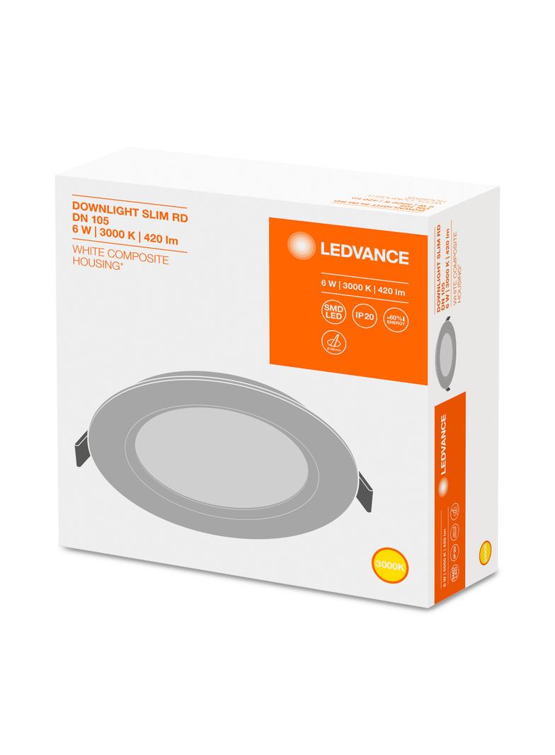 Panel LED Podtynkowy wpuszczany 6W 3000K DOWNLIGHT Slim DN105 okrągły 4058075078970 LEDVANCE