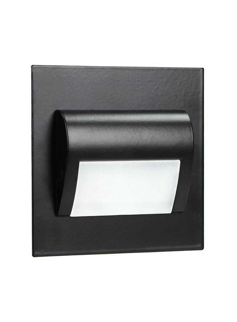 DRACO LED NEW 1,5W, oprawa schodowa podtynkowa, 12VDC, 30lm, 3000K, czarny, innowacyjny sposób monta AD-OS-6164L3/B ORNO