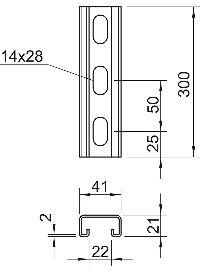 MS4121P0300FS, Szyna profilowa