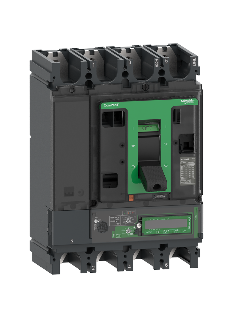 Wyłącznik, ComPacT NSX, NSX400H, Mic7.3E, 400A, 4P, 70kA, Vigi