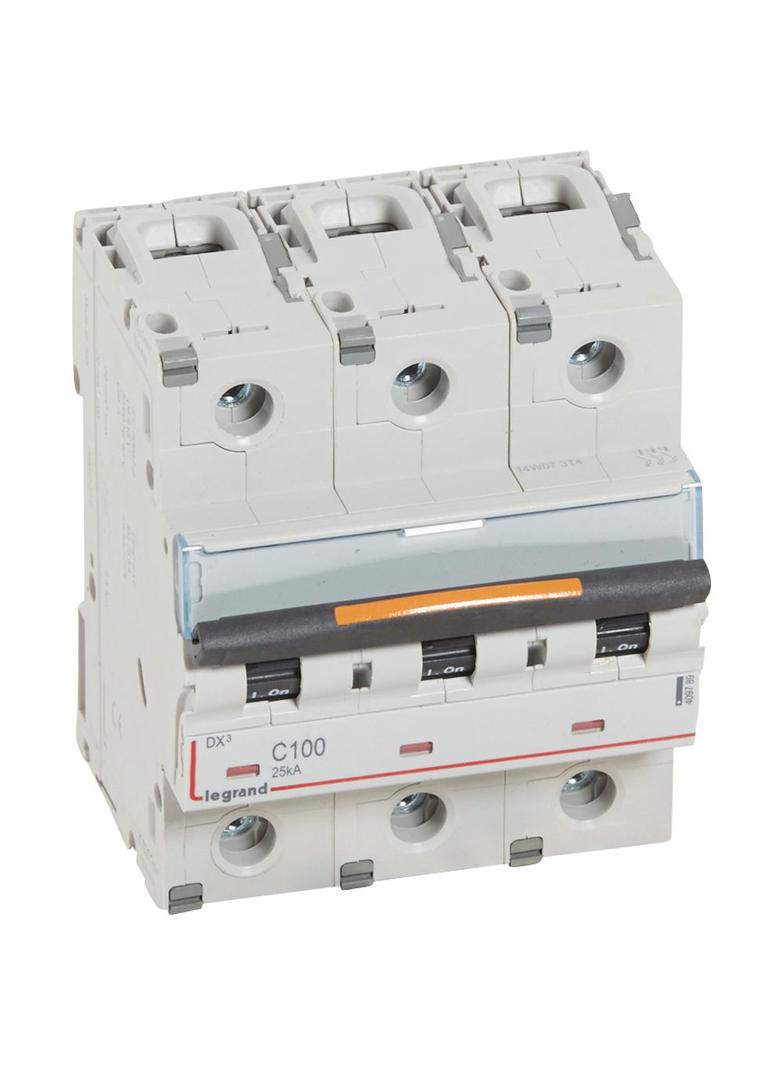 Wyłącznik Nadprądowy S323 C100 3P 100A 25Ka DX3 409789 LEGRAND