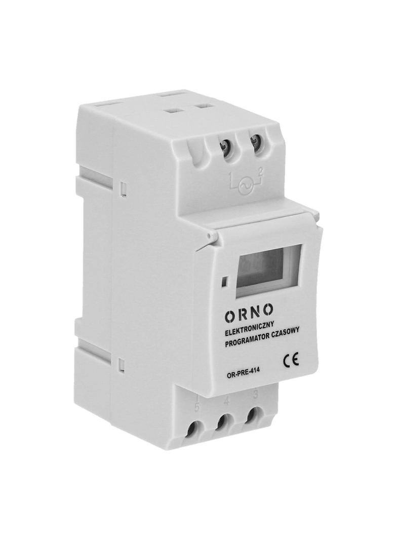 Elektroniczny programator czasowy 16 programów 2 moduły DIN TH-35mm OR-PRE-414 ORNO
