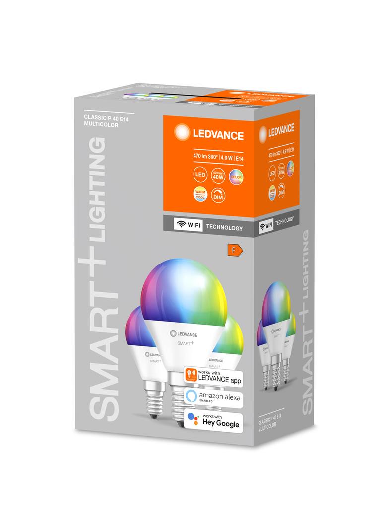 Lampa LED SMART+ WiFi Classic P40 RGBW E14 FR 3pack
