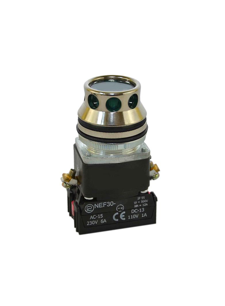 Przycisk NEF30-KLD Y/24V-230V zielony W0-NEF30-KLD Y Z PROMET