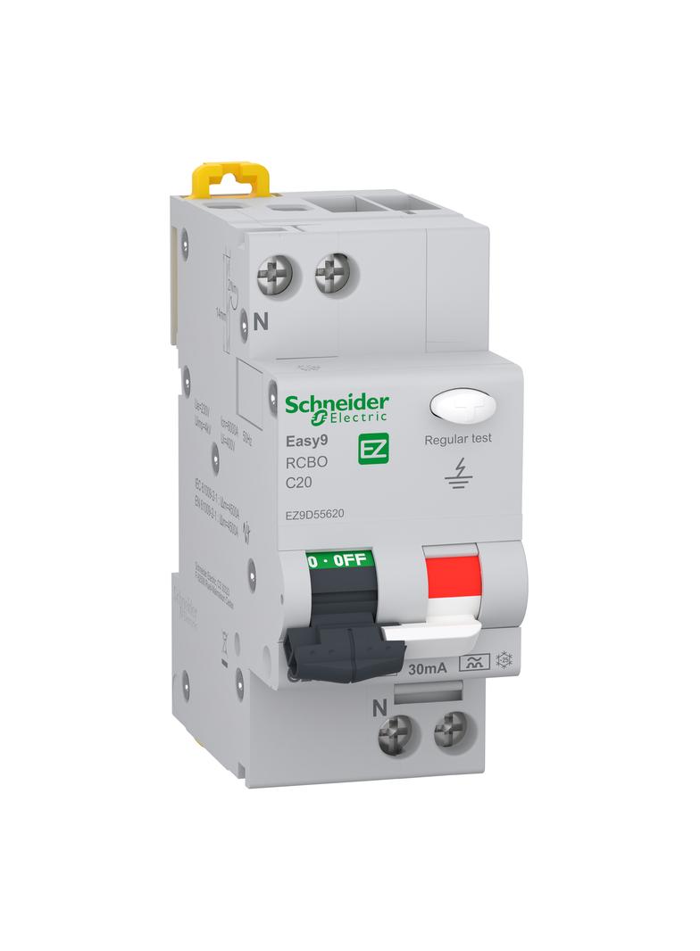 Wyłącznik różnicowonadprądowy Easy9 PRO 6kA 2P C20A 30mA Typ A EZ9D55620 Schneider