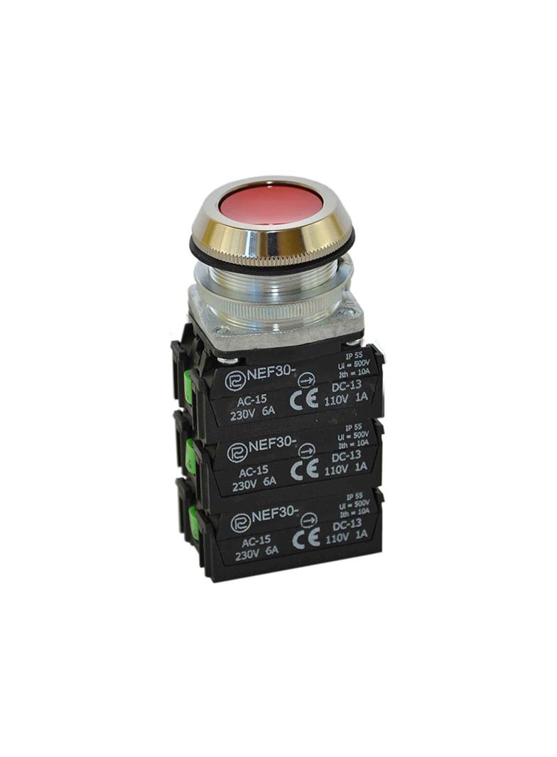 Przycisk NEF30-K5X czerwony W0-NEF30-K 5X C PROMET