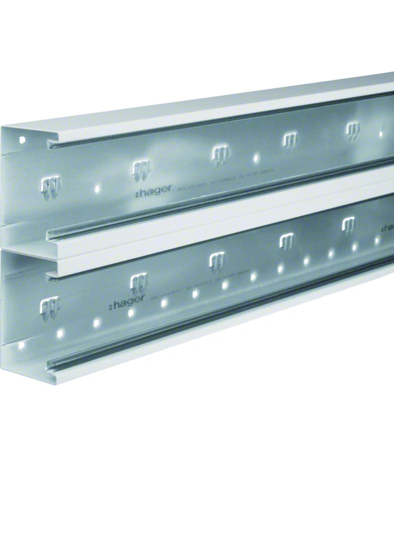 tehalit.BRS Podstawa 210mm 2 komory, stal, biały BRS652101D9016 HAGER