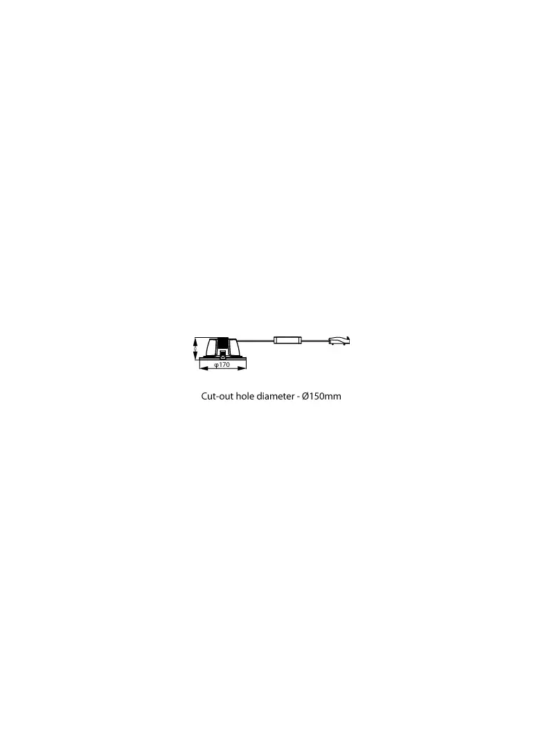 Oprawa sufitowa Downlight Ledinaire DN070B 12W 1200lm IP20/54 3000K barwa ciepła LED12/830 12W 220-2