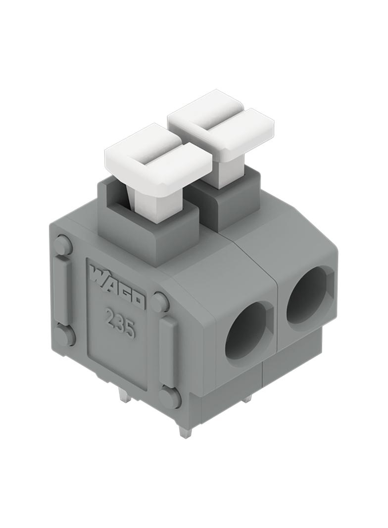 listwa zaciskowa do pł. drukowanych 4-bieg. szara raster 5/5,08 mm