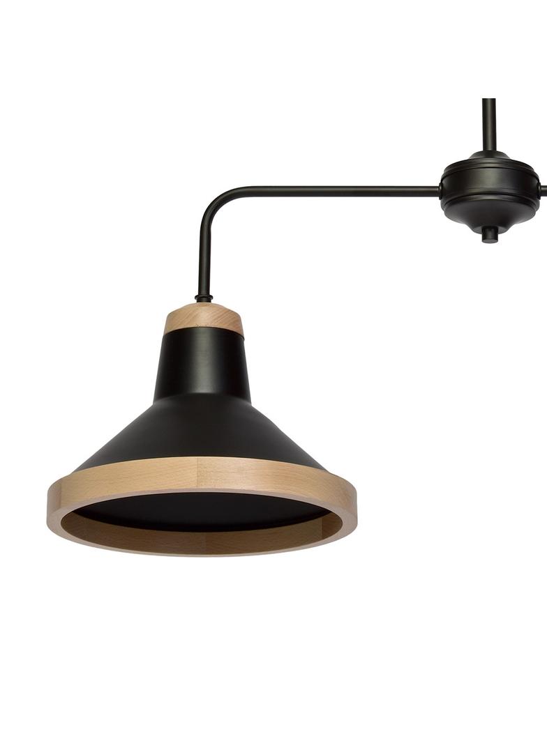 MILAGRO Lampa sufitowa SALMA BLACK / WOOD 2xE27