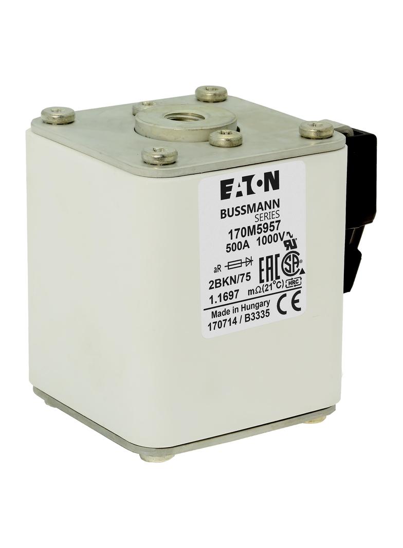 FUSE 500A 1000V 2BKN/75 AR UR Wkładka szybka 500A AC 1000V rozmiar 2 59x77x75 mm aR IEC UL 170M5957