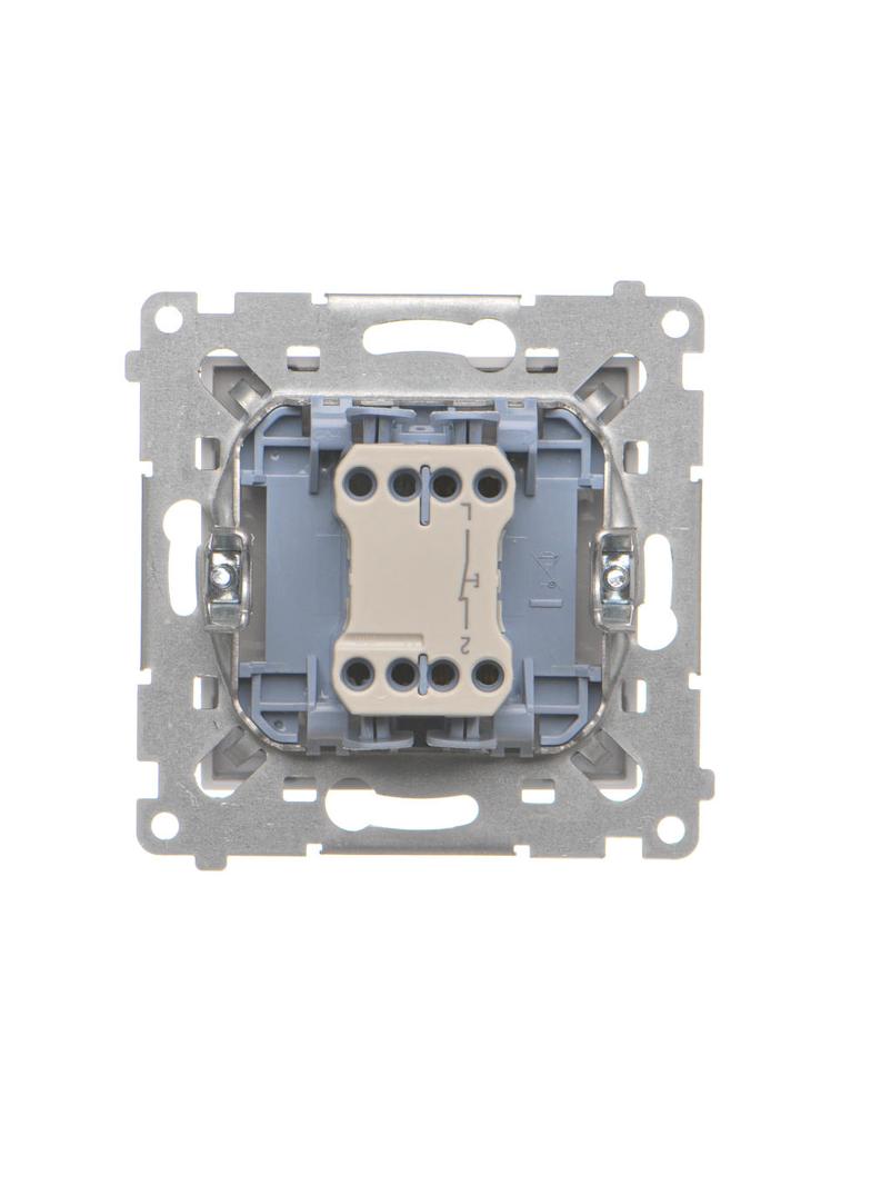 Simon 55 Przycisk zwierny pojedynczy rozwierny bez piktogramu szybkozłączka Jasnoszary mat