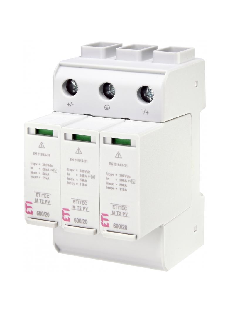 Ogranicznik przepięć T2 (C) - do systemów PV TEC M T2 PV 600/20 Y 002440735 ETI