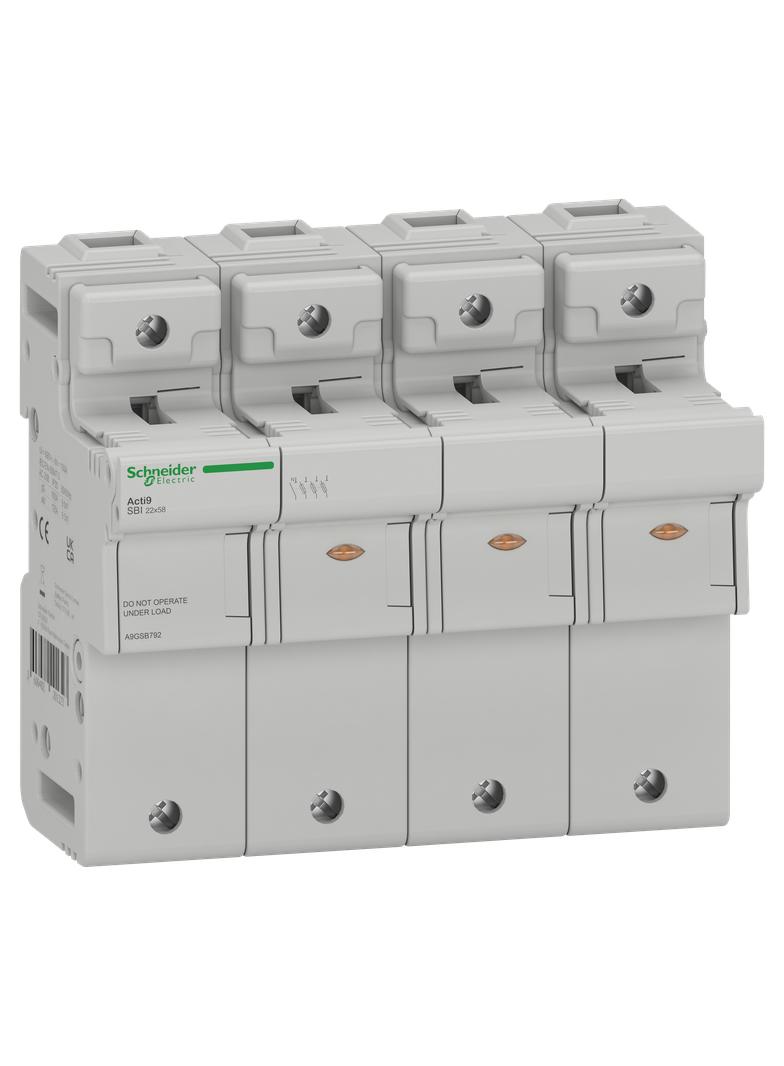 Podstawa bezpiecznikowa, Acti9 SBI, 3P+N, 125A, rozmiar wkładki 22 x 58mm, SBI-125-3N