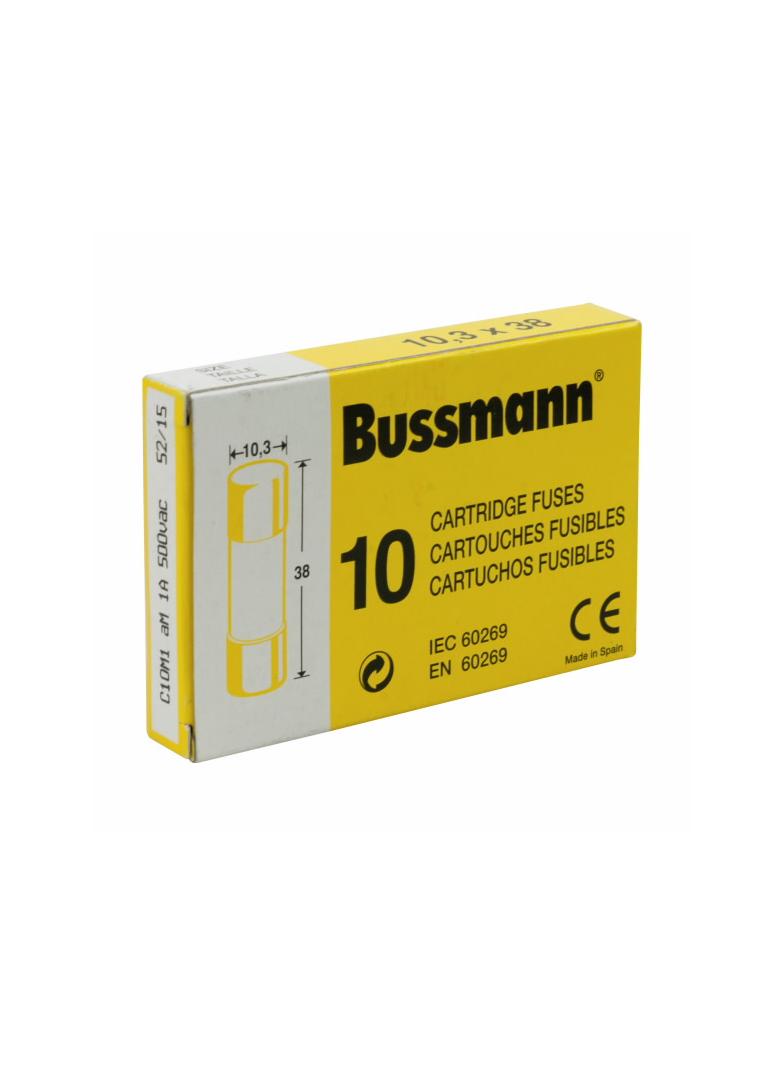 CYLINDRICAL FUSE 10 x 38 1A AM 500V AC Wkładka cylindryczna 10 x 38mm 1A AM 500V AC C10M1 EATON