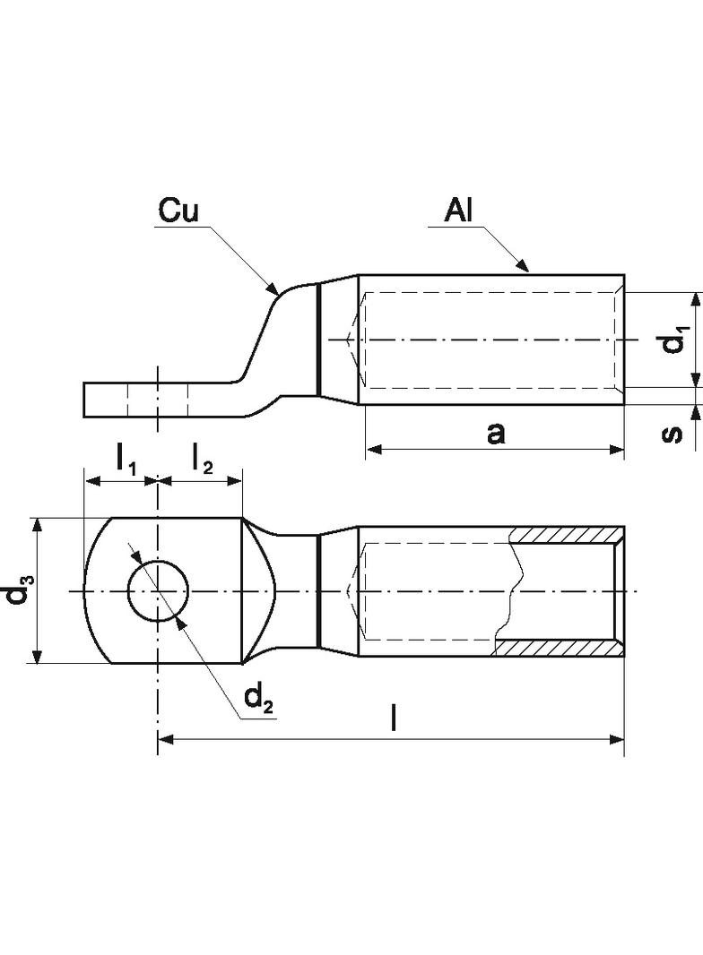 Końcówka Al-Cu szczelna