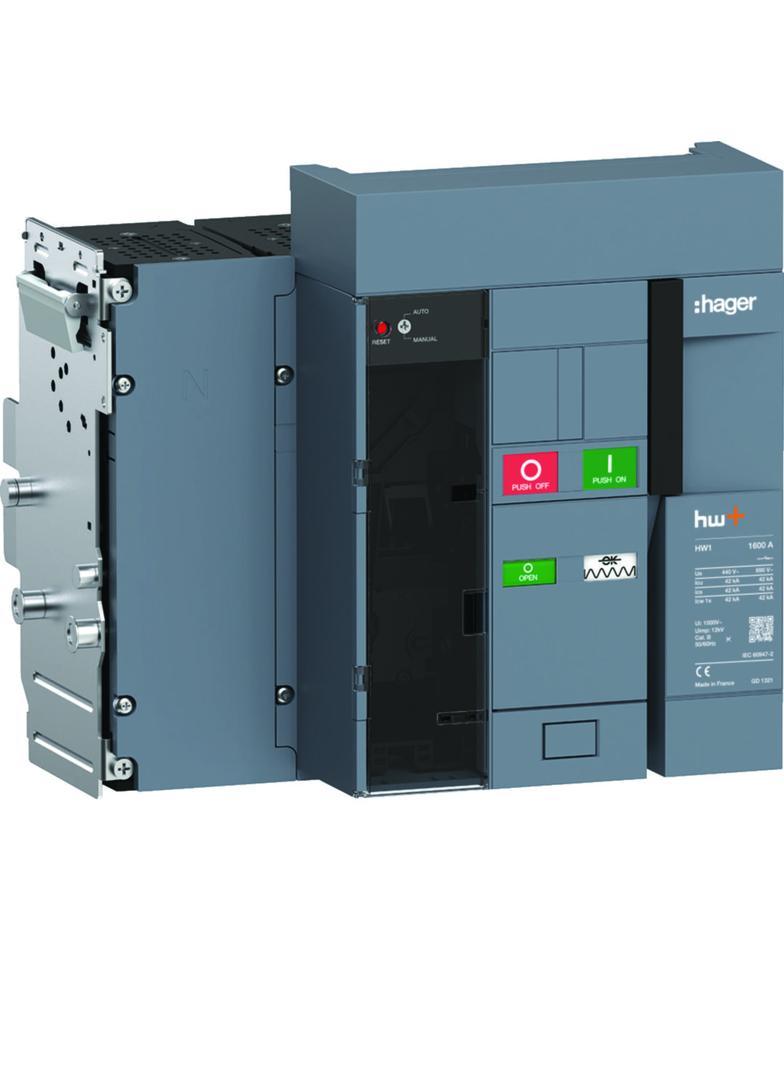 ACB HW1 42kA 1600A 4P Wyłącznik powietrzny wysuwny do wyzwalacza sentinel HW1N416DB HAGER